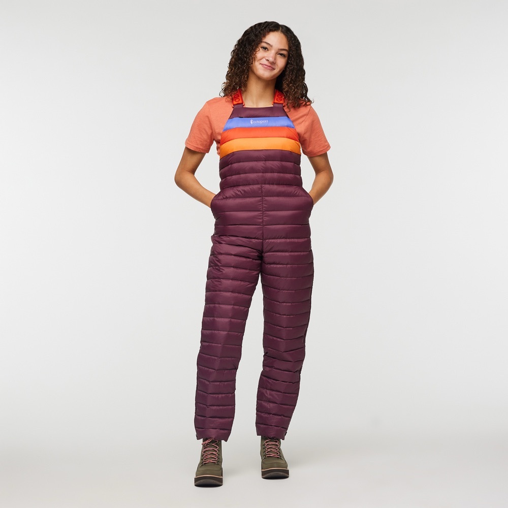 Cotopaxi Women’s Fuego Down Puffy Overall - Wine Stripes - XS